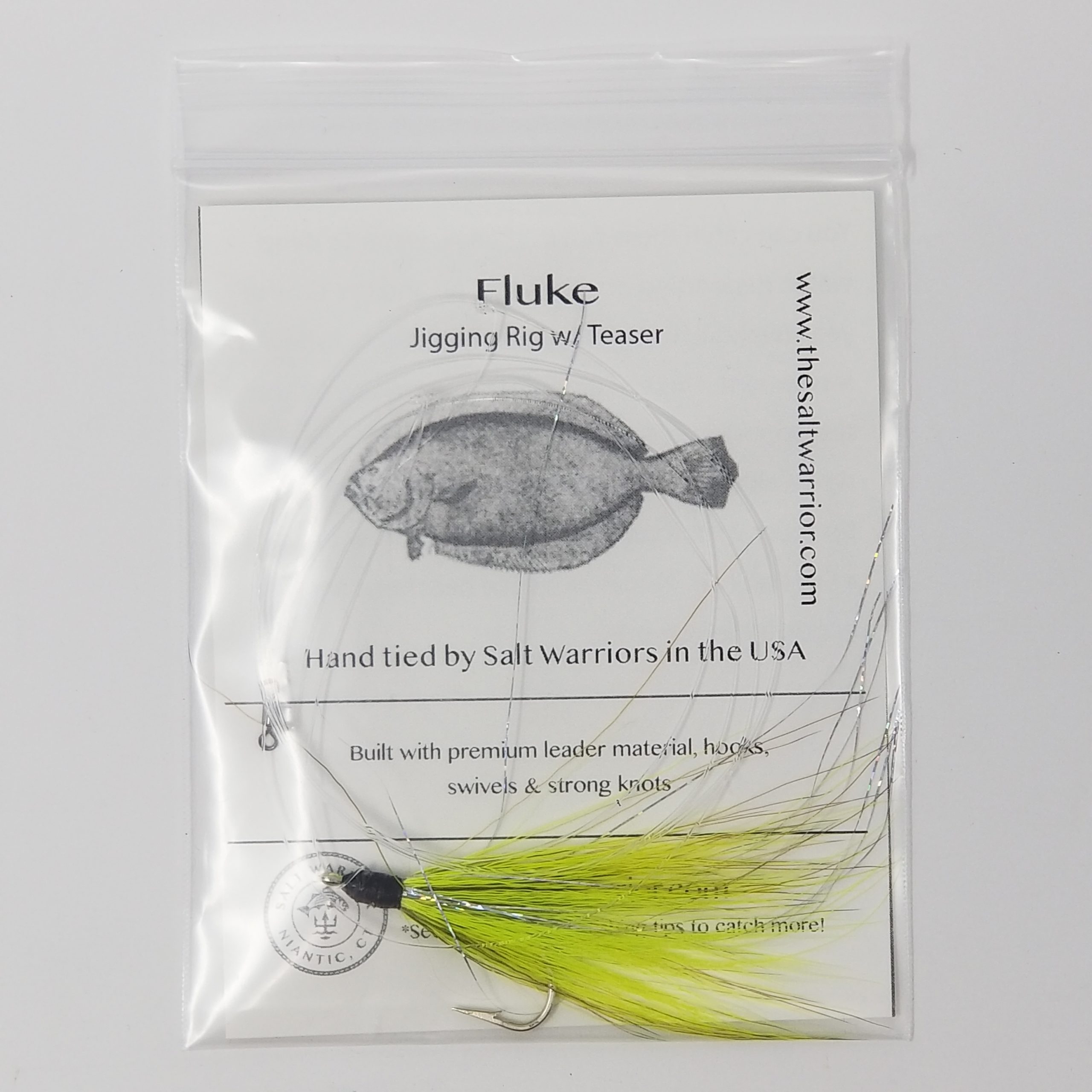 BUCKTAIL Teaser Fluke Flounder Hi/Lo Fishing Rig 1, 5, 10 pack, White, -  Uncle Mo's Tackle